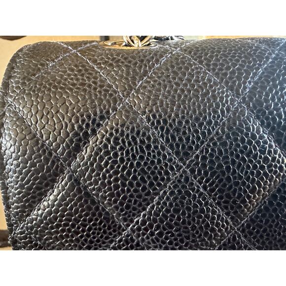 CHANEL Small Classic Double Flap Caviar Handbag Silver Hardware - with Box+ - Picture 4 of 14